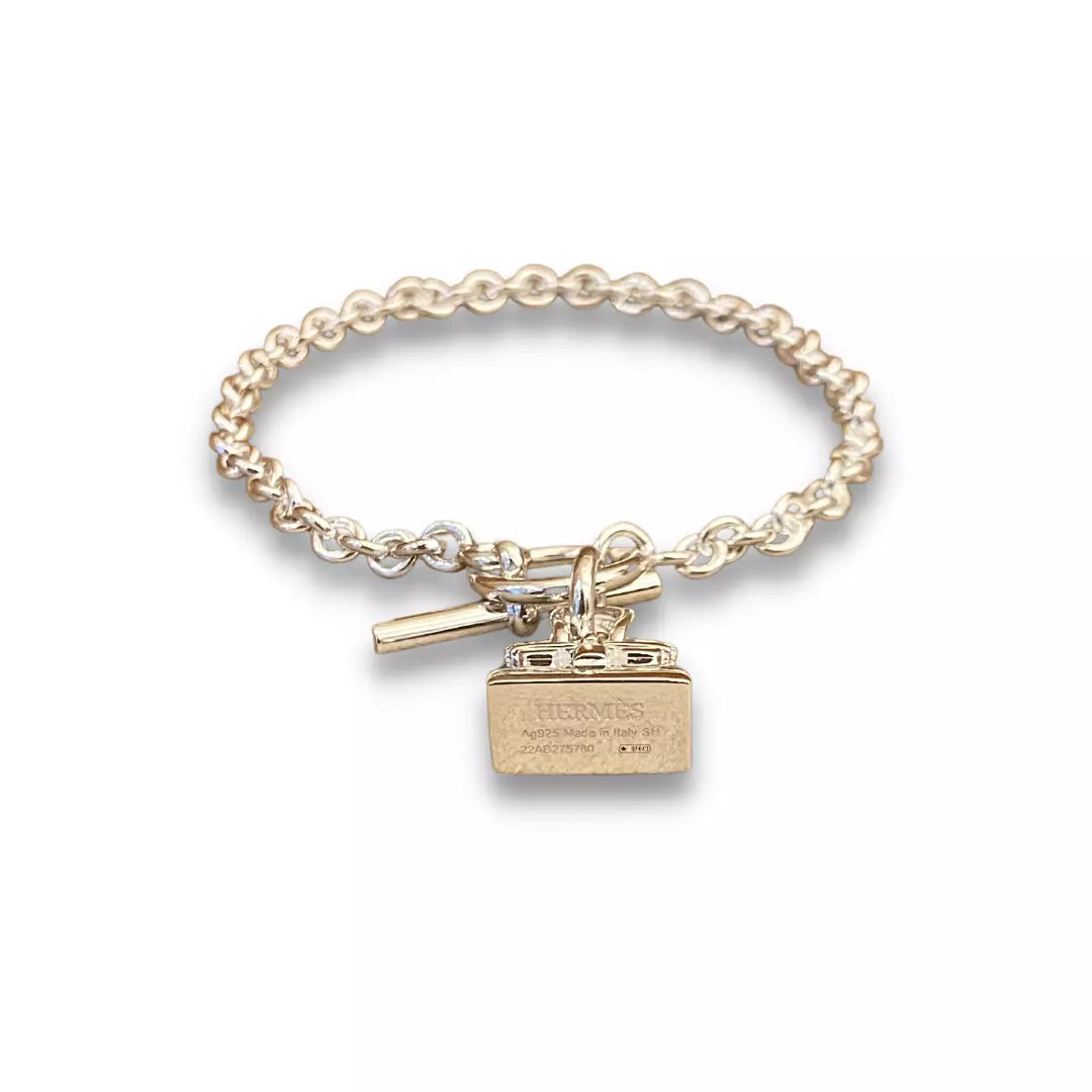 HERMÈS SILVER 925 AMULETTES BIRKIN PENDANT BRACELET