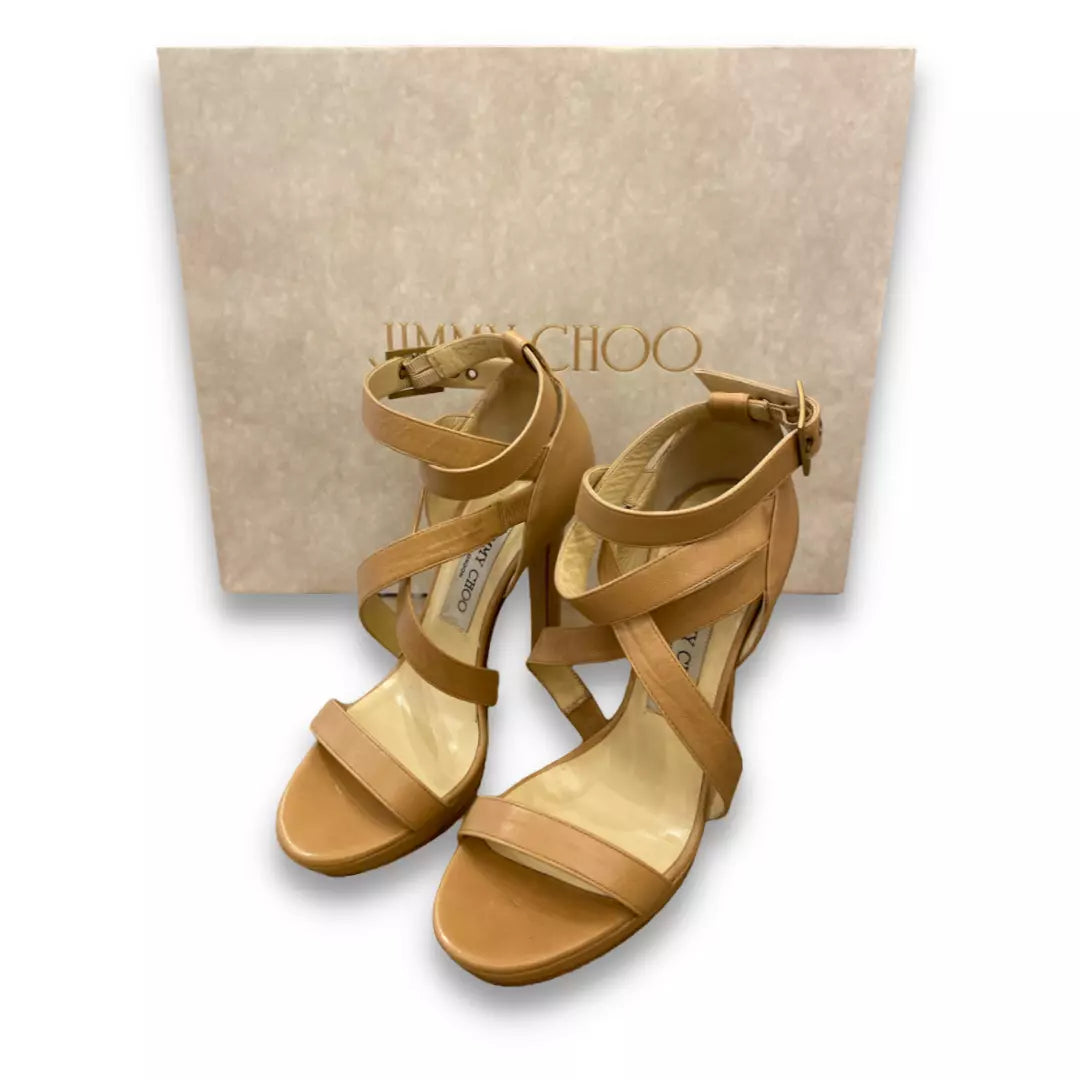 Sandalias Jimmy Choo de piel beige