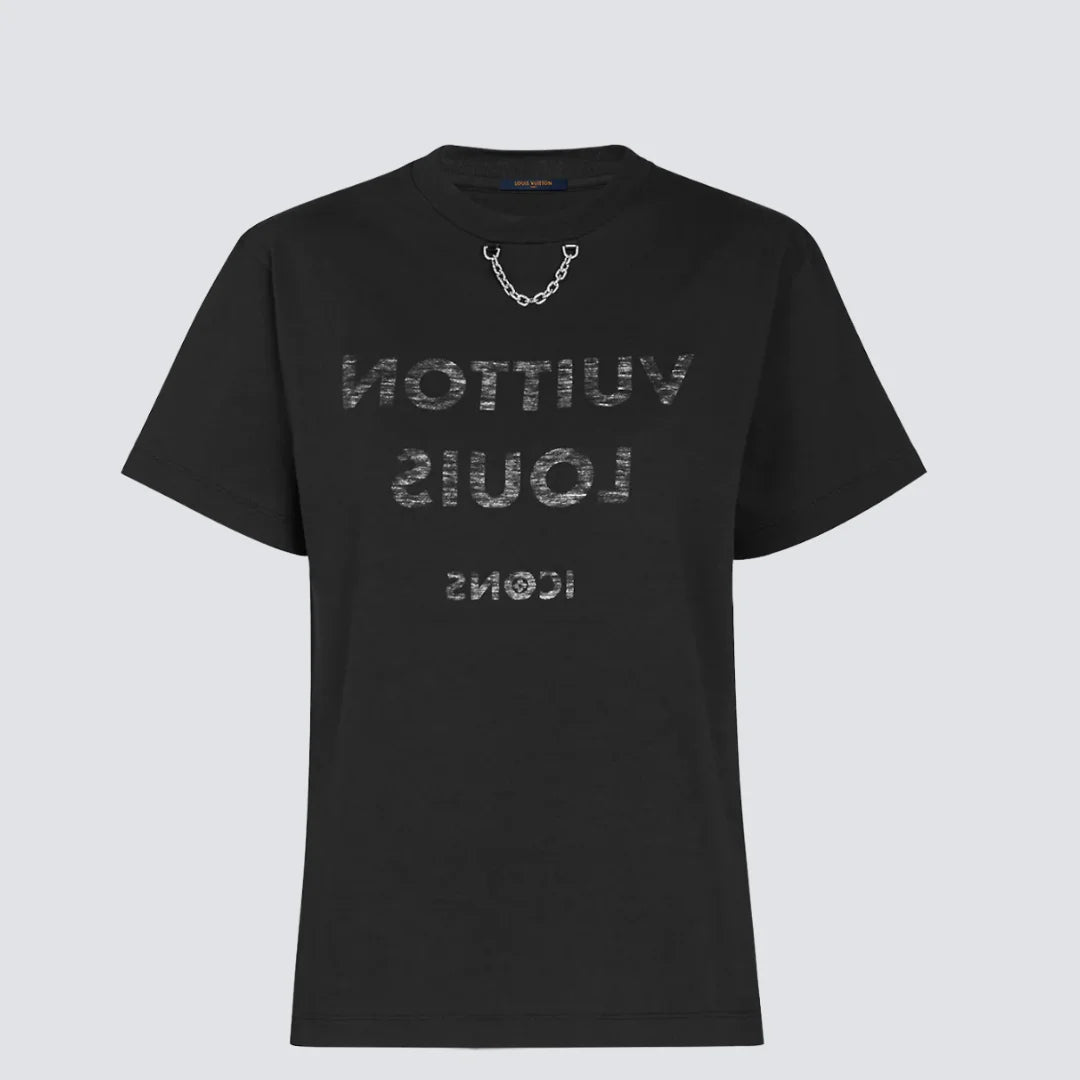 LOUIS VUITTON BLACK ICON LV T-SHIRT