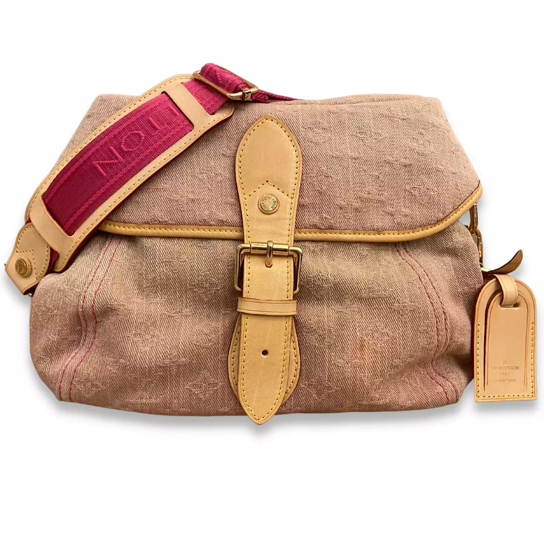 LOUIS VUITTON PINK DENIM LV MONOGRAM SUNRAY BAG