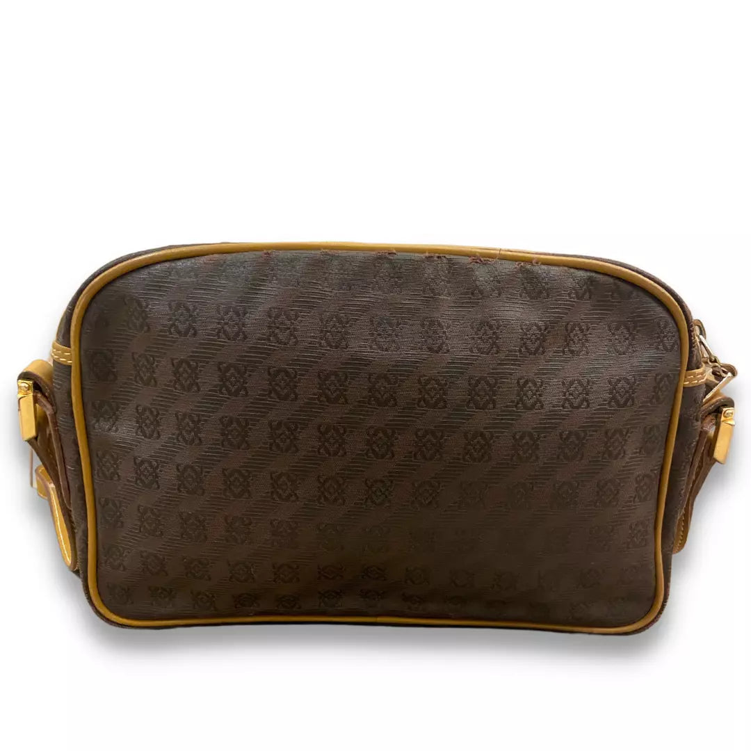 LOEWE BROWN LEATHER BANDOLIER BAG