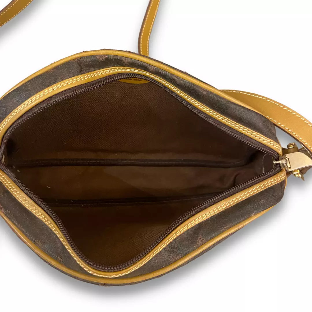 LOEWE BROWN LEATHER BANDOLIER BAG
