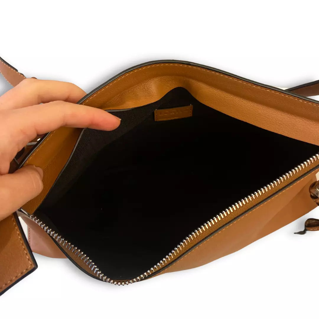 Loewe Brown Leather T Messenger Bag