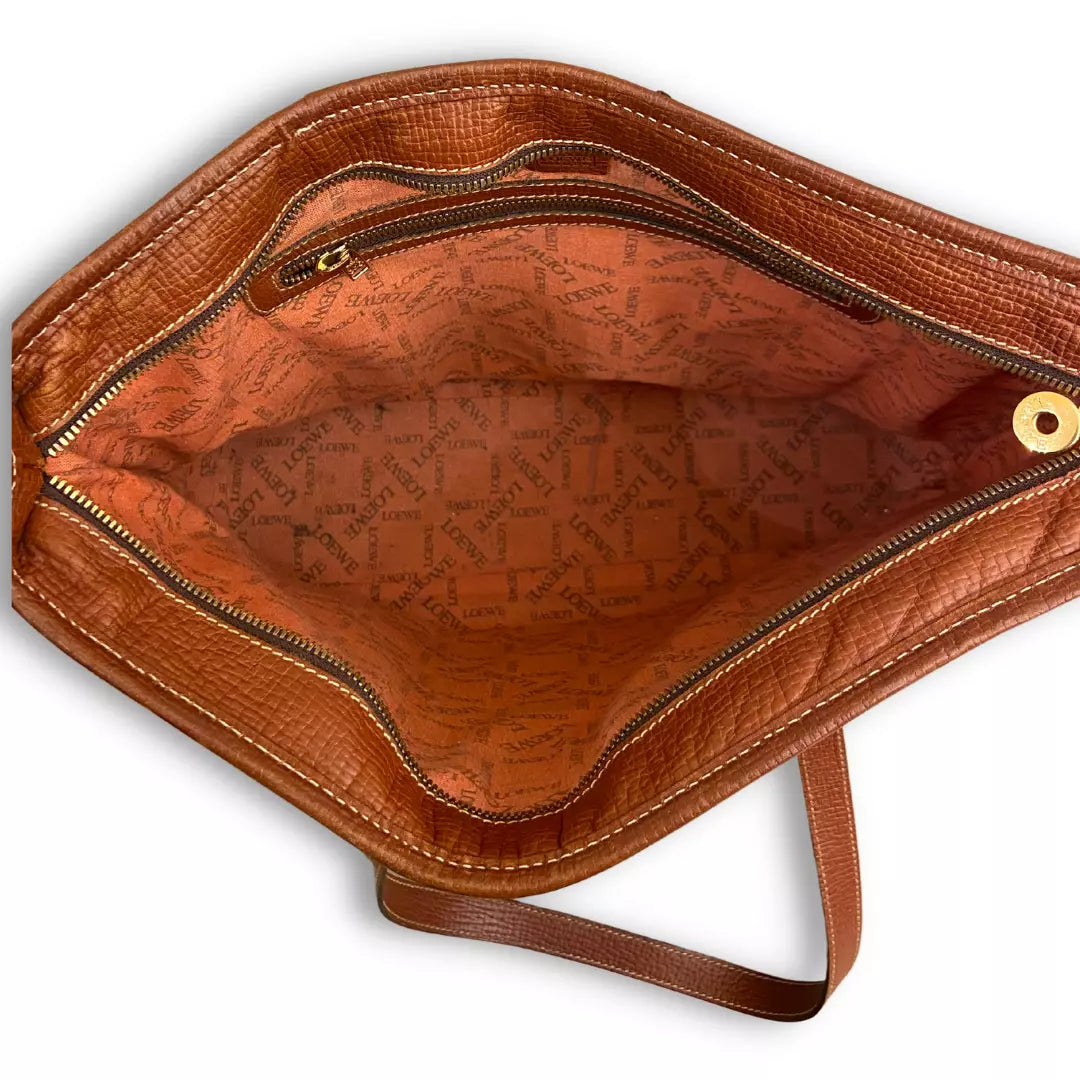 Loewe Brown Leather Tote Bag