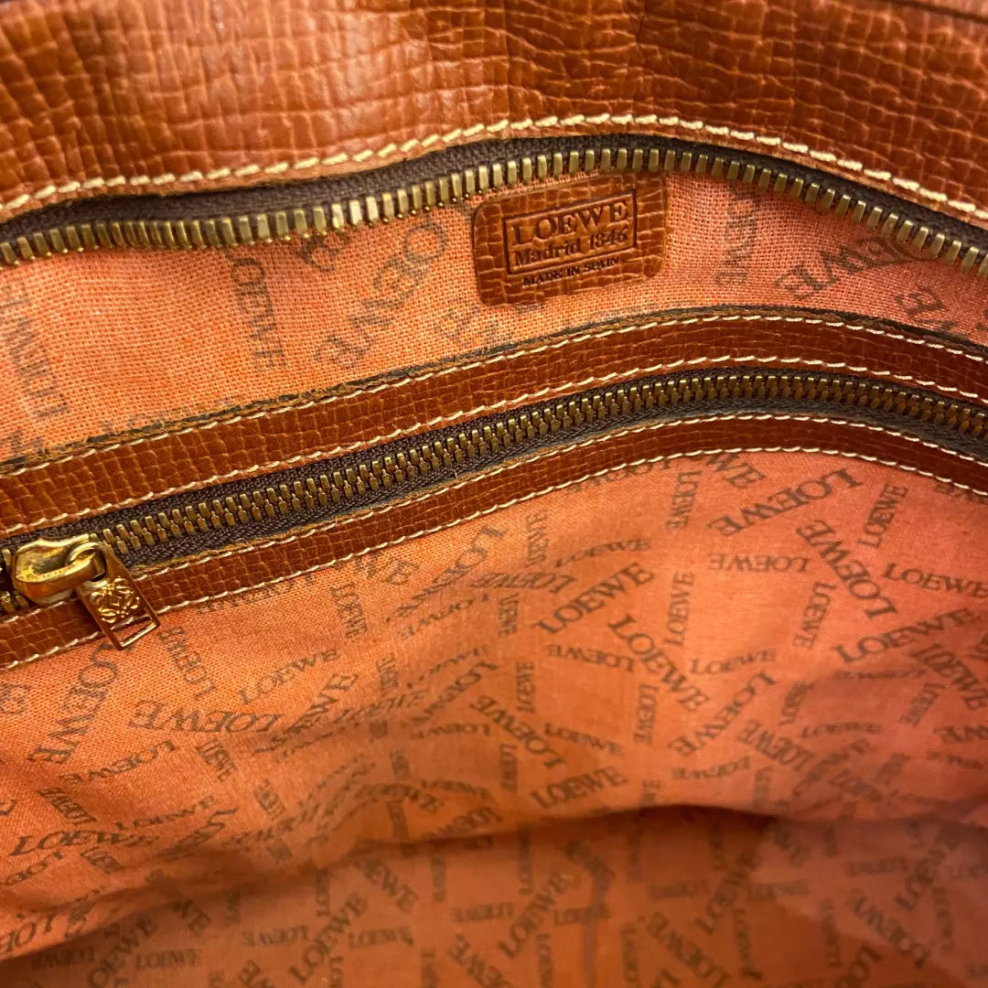 Loewe Brown Leather Tote Bag