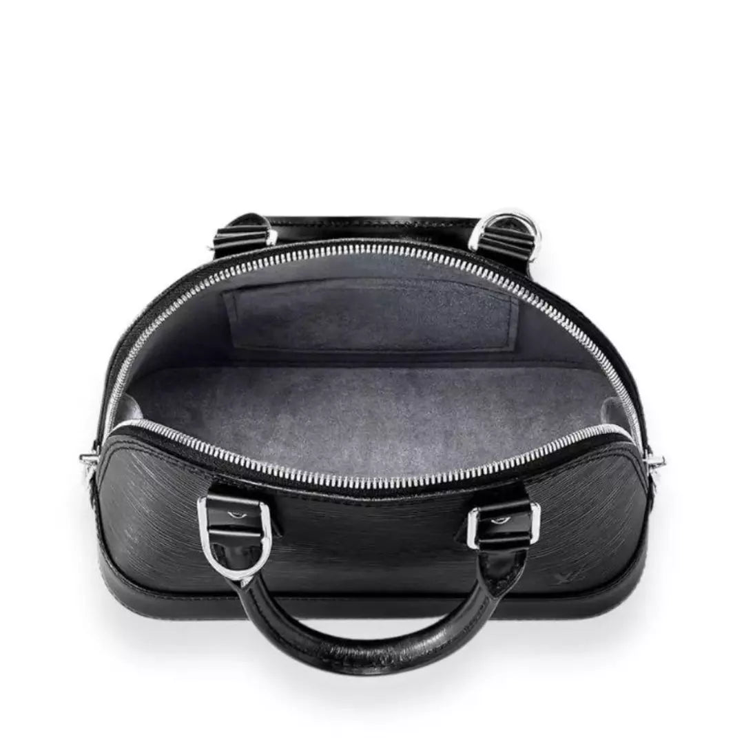 LOUIS VUITTON ALMA BB BLACK EPI LEATHER BAG