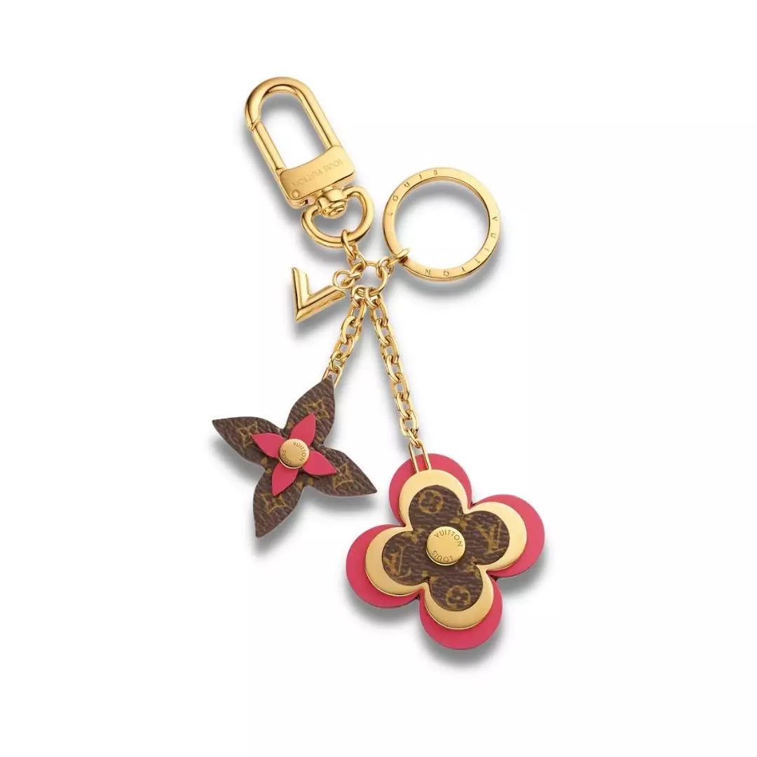 LOUIS VUITTON BLOOMING FLOWER BAG CHARM KEY HOLDER EYE LUXURY CONCIERGE