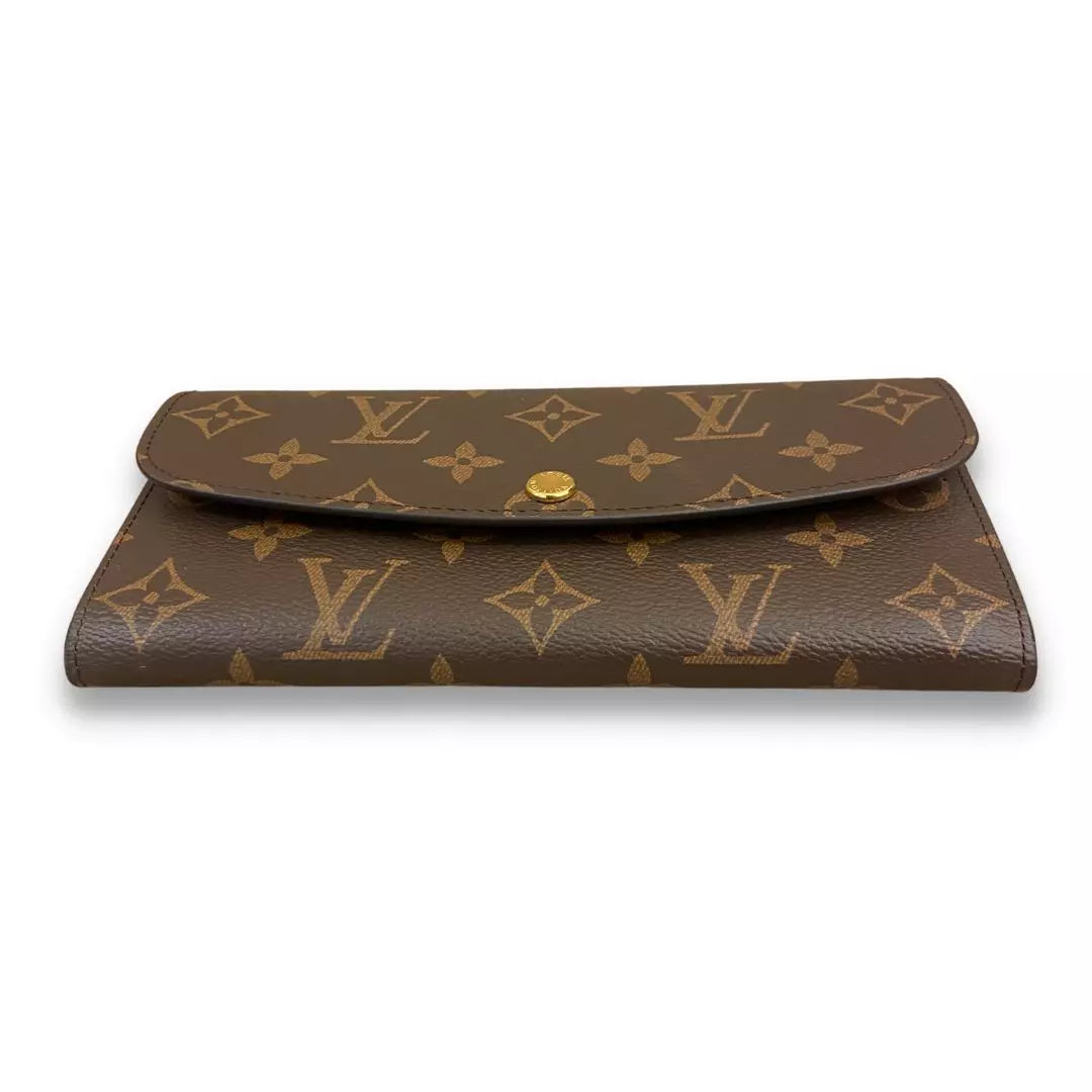 LOUIS VUITTON BROWN LEATHER EMILIE WALLET
