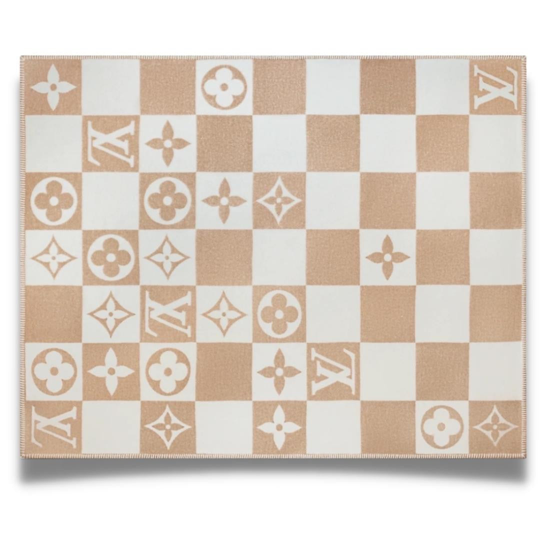 Louis Vuitton LV Checkmate Beige Blanket