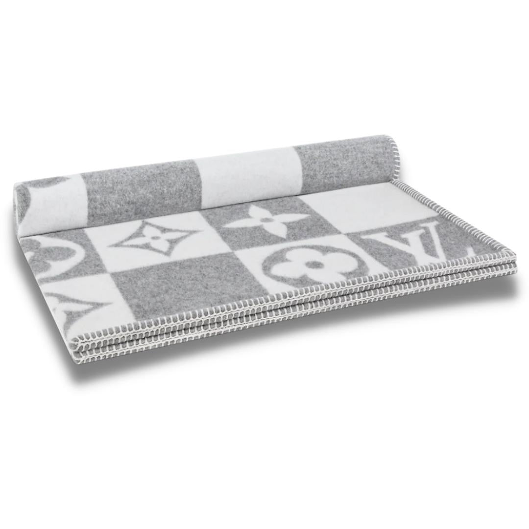 Louis Vuitton LV Checkmate Blanket Grey in Wool/Cashmere Wool - US