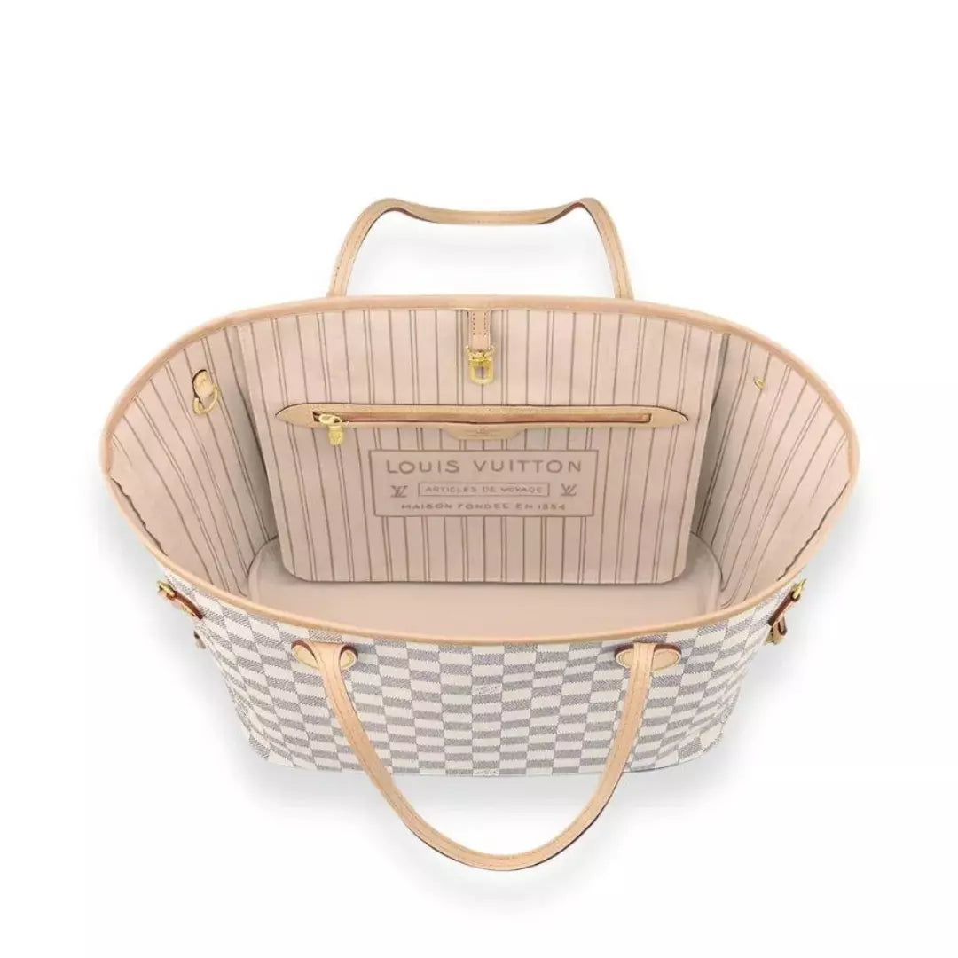 LOUIS VUITTON NEVERFULL DAMIER AZUR MM BAG