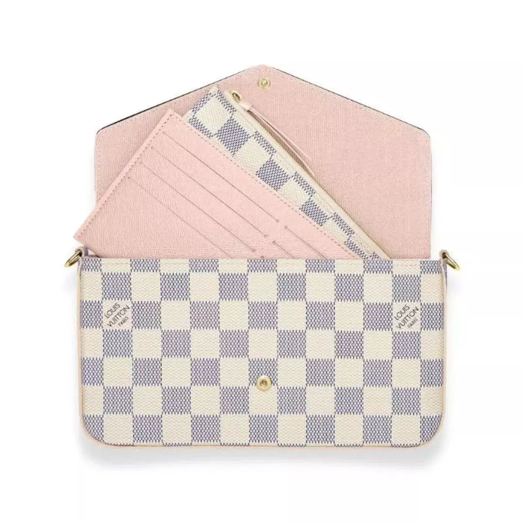 LOUIS VUITTON POCHETTE FÉLICIE DAMIER AZUR BAG