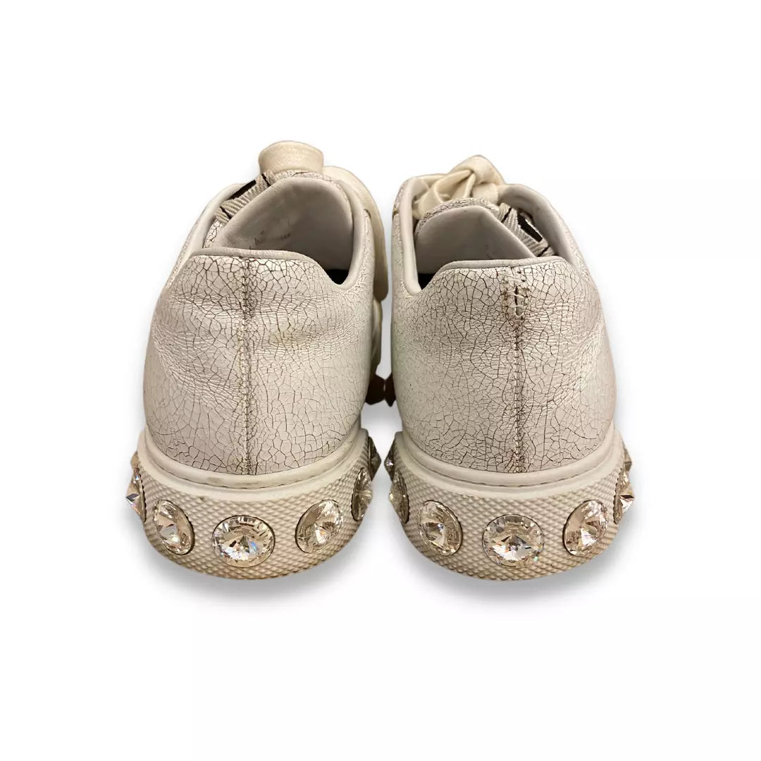 MIU MIU WHITE JEWELS SNEAKERS