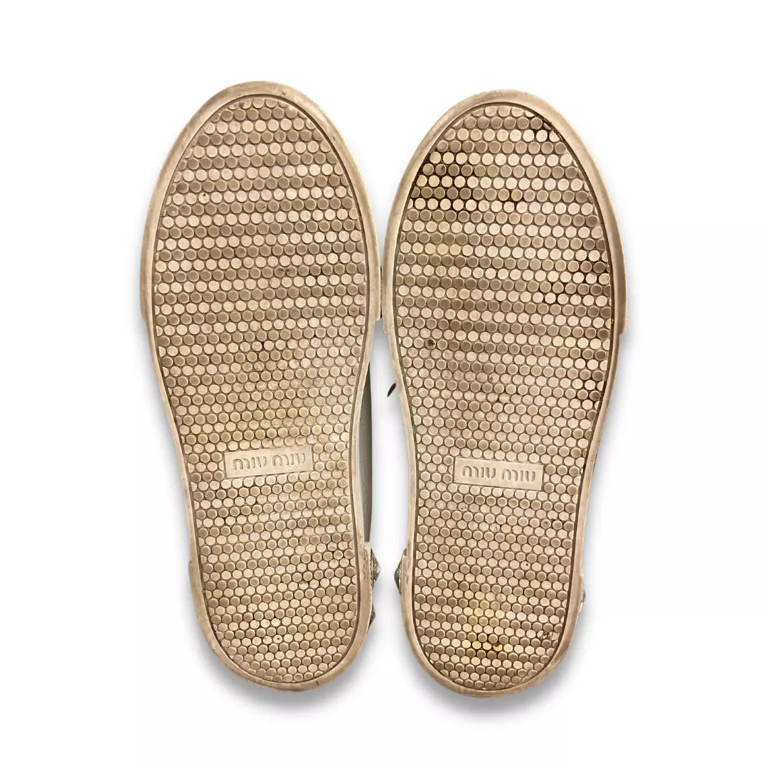 MIU MIU WHITE JEWELS SNEAKERS