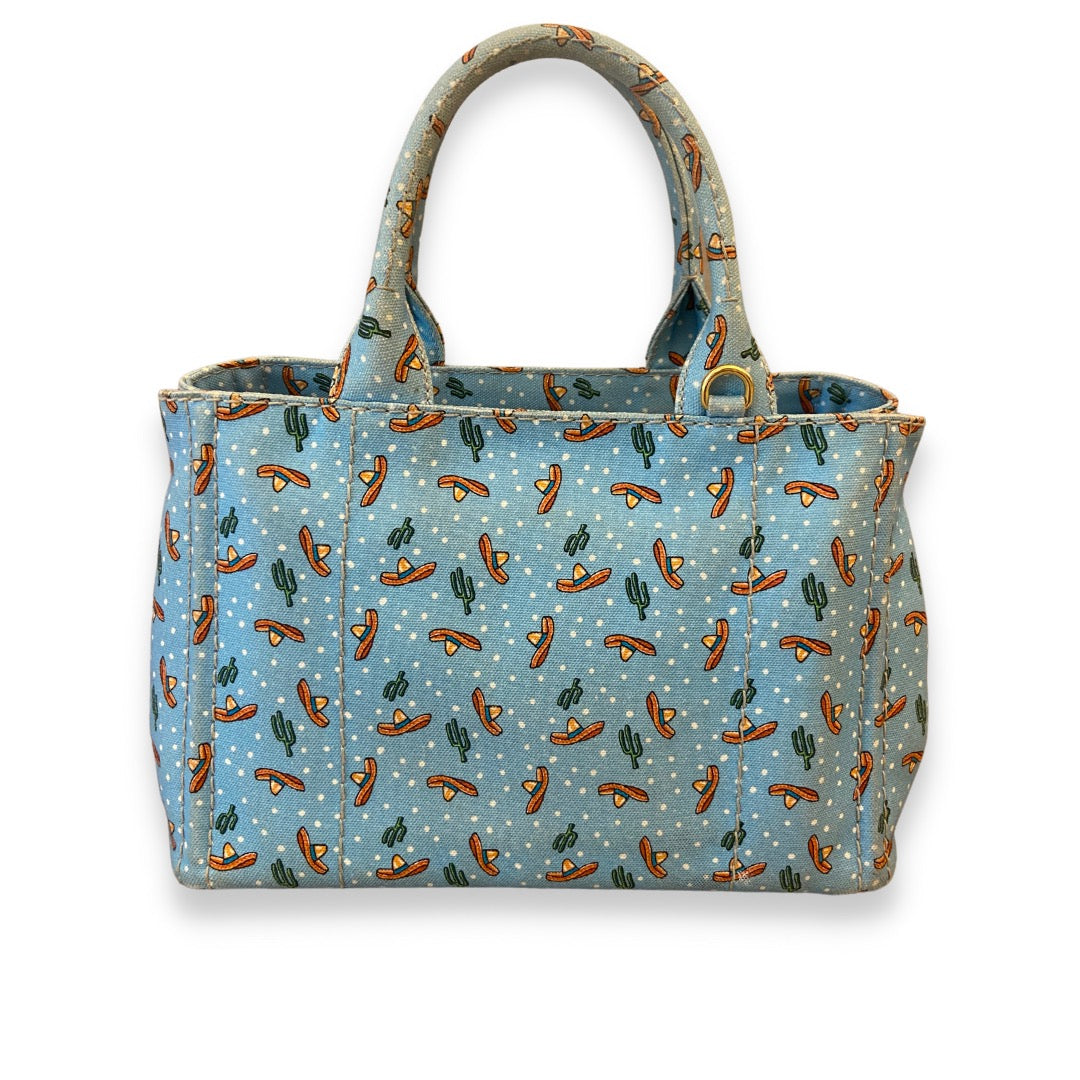 Prada SOMBRERO PRINT CANAPA TOTE BAG