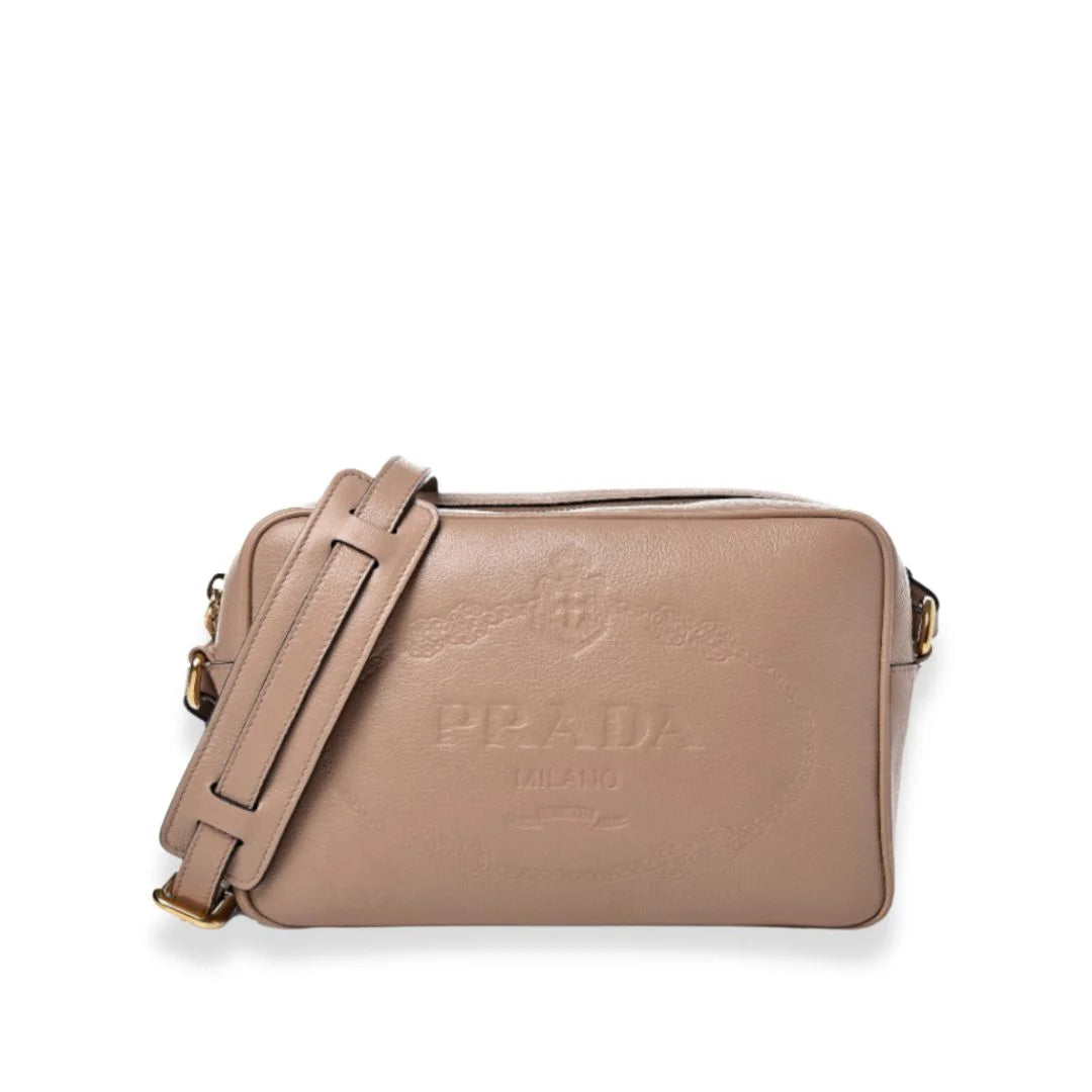Calf leather shoulder bag top prada