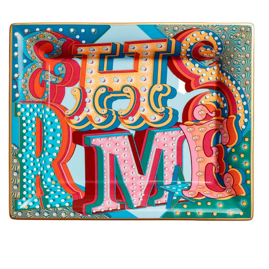 HERMÈS PORCELAIN ELECTRIQUE CHANGE TRAY SELLIER