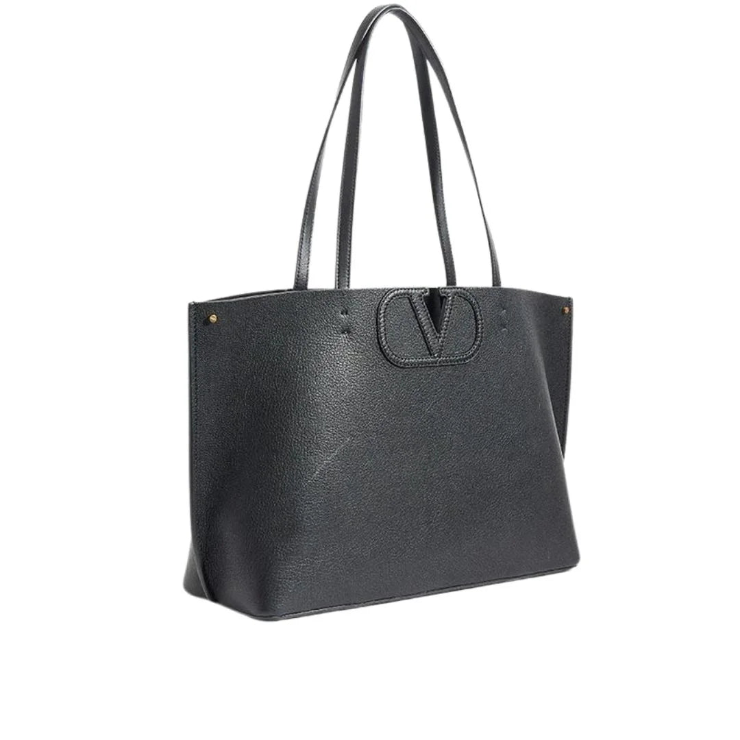 VALENTINO BLACK VLOGO FILL ME TOTE BAG