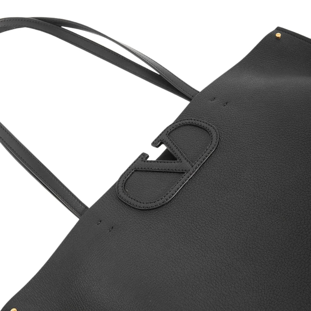 VALENTINO BLACK VLOGO FILL ME TOTE BAG