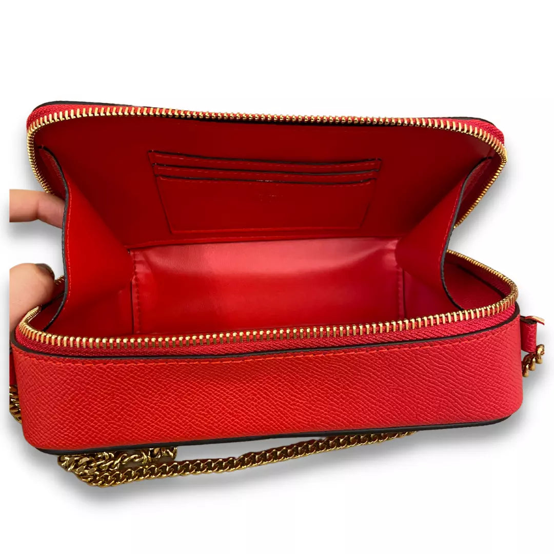 VALENTINO RED LEATHER MINI VLOGO