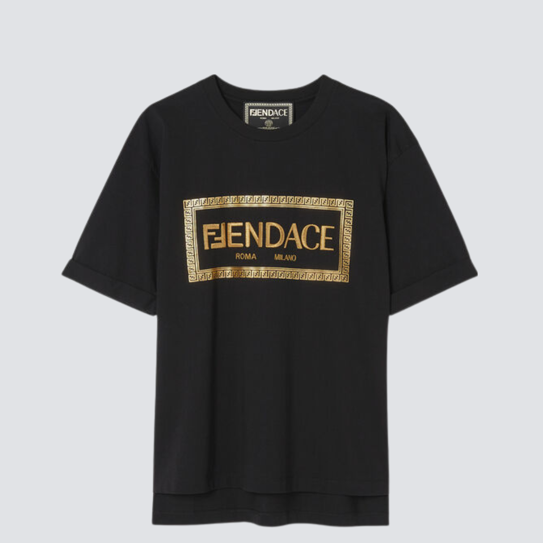 Versace BLACK LOGO FENDACE T-SHIRT