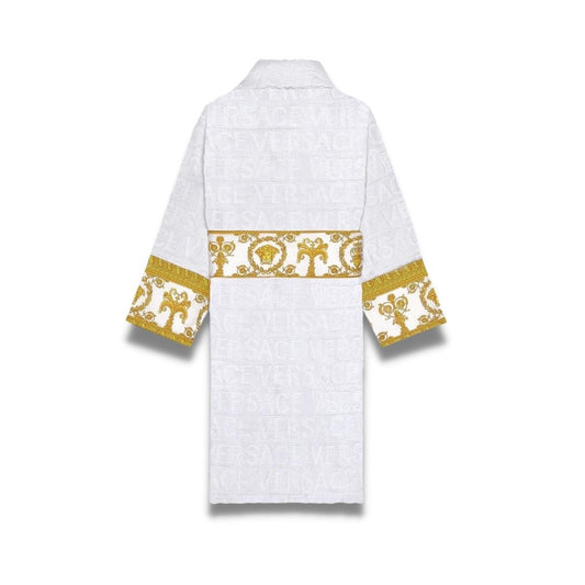 Versace WHITE COTTON I LOVE BAROQUE BATHROBE