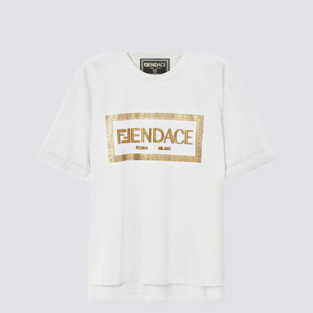 Versace WHITE LOGO FENDACE T-SHIRT