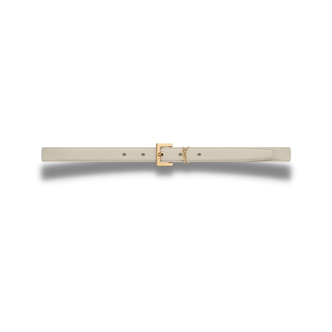 Monogram Belt Ysl Belt White Yves Saint Laurent WHITE BELT – EYE
