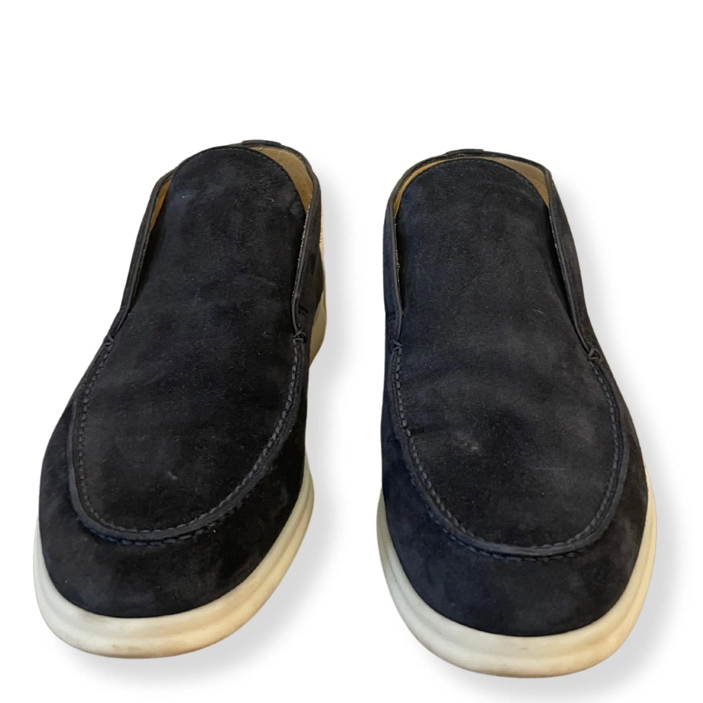 MOCASINES DE PASEO ABIERTOS AZUL OSCURO LORO PIANA