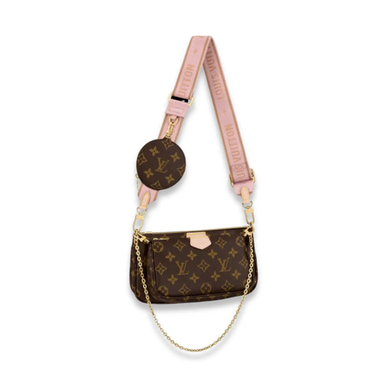 LV MULTI POCHETTE WITH PINK STRAP