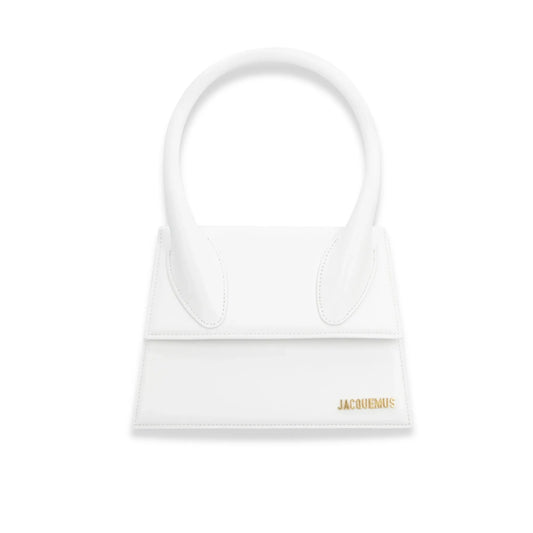 JACQUEMUS LE GRAND CHIQUITO WHITE TOP HANDLE BAG