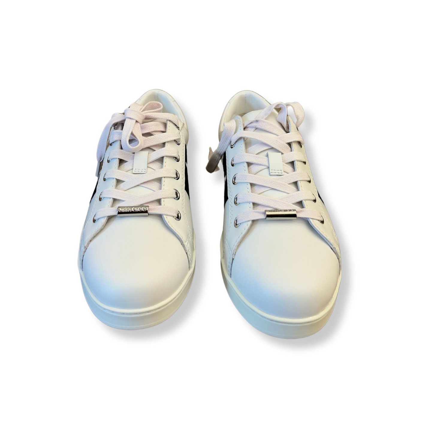 JIMMY CHOO WHITE AND BLACK SNEAKERS