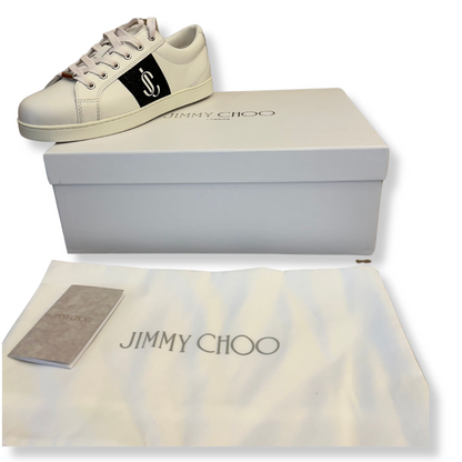 JIMMY CHOO WHITE AND BLACK SNEAKERS