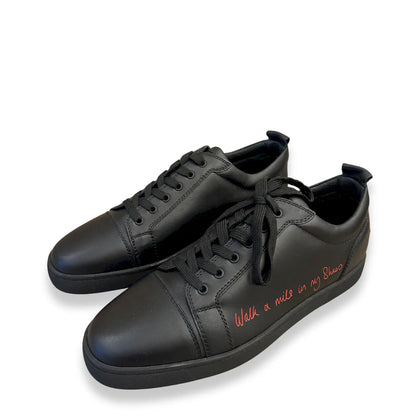 CHRISTIAN LOUBOUTIN BLACK LOUIS JUNIOR SNEAKERS