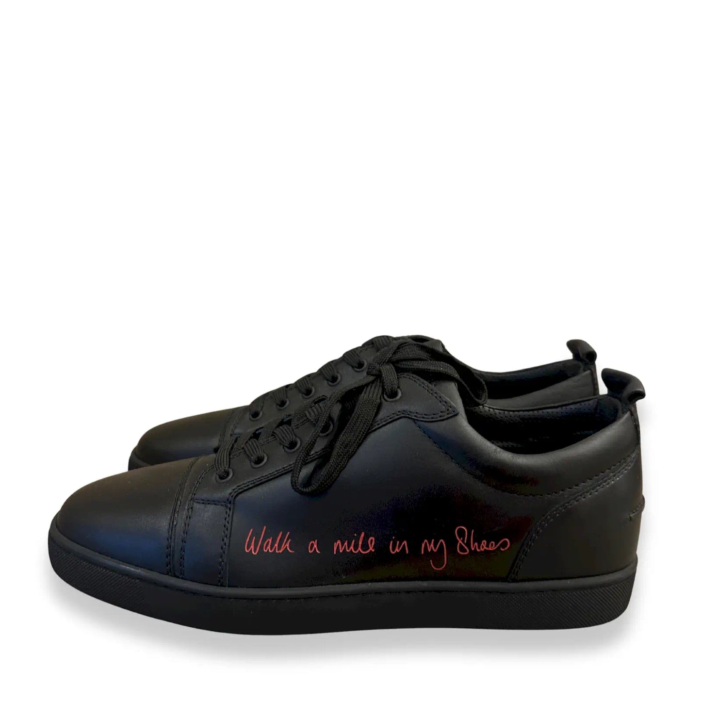 CHRISTIAN LOUBOUTIN BLACK LOUIS JUNIOR SNEAKERS