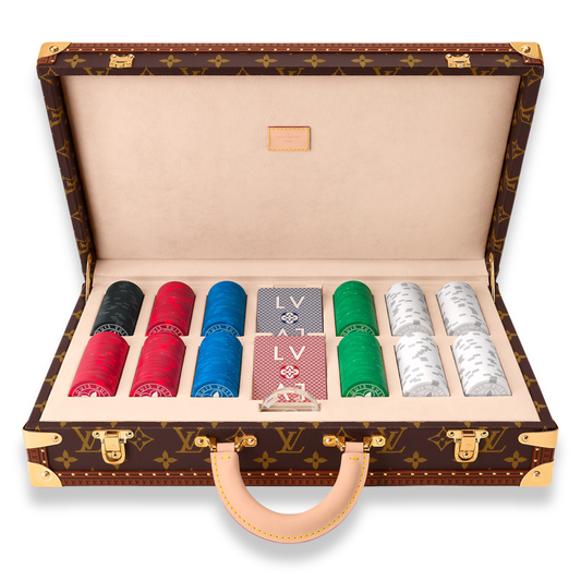 LOUIS VUITTON BROWN MONOGRAM POKER BOX