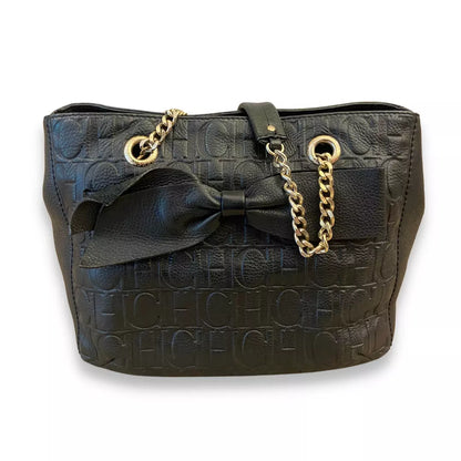 BOLSO AUDREY DE PIEL CON MONOGRAMA CH DE CAROLINA HERRERA