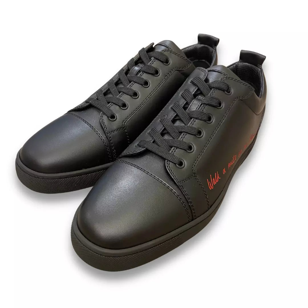 CHRISTIAN LOUBOUTIN BLACK LOUIS JUNIOR SNEAKER