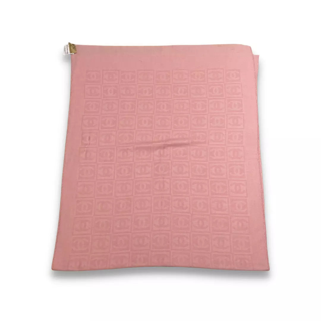 CHANEL PINK COTTON SCARF