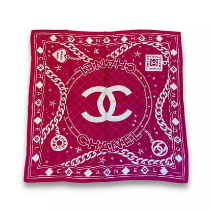 PAÑUELO DE SEDA ROSA CHANEL