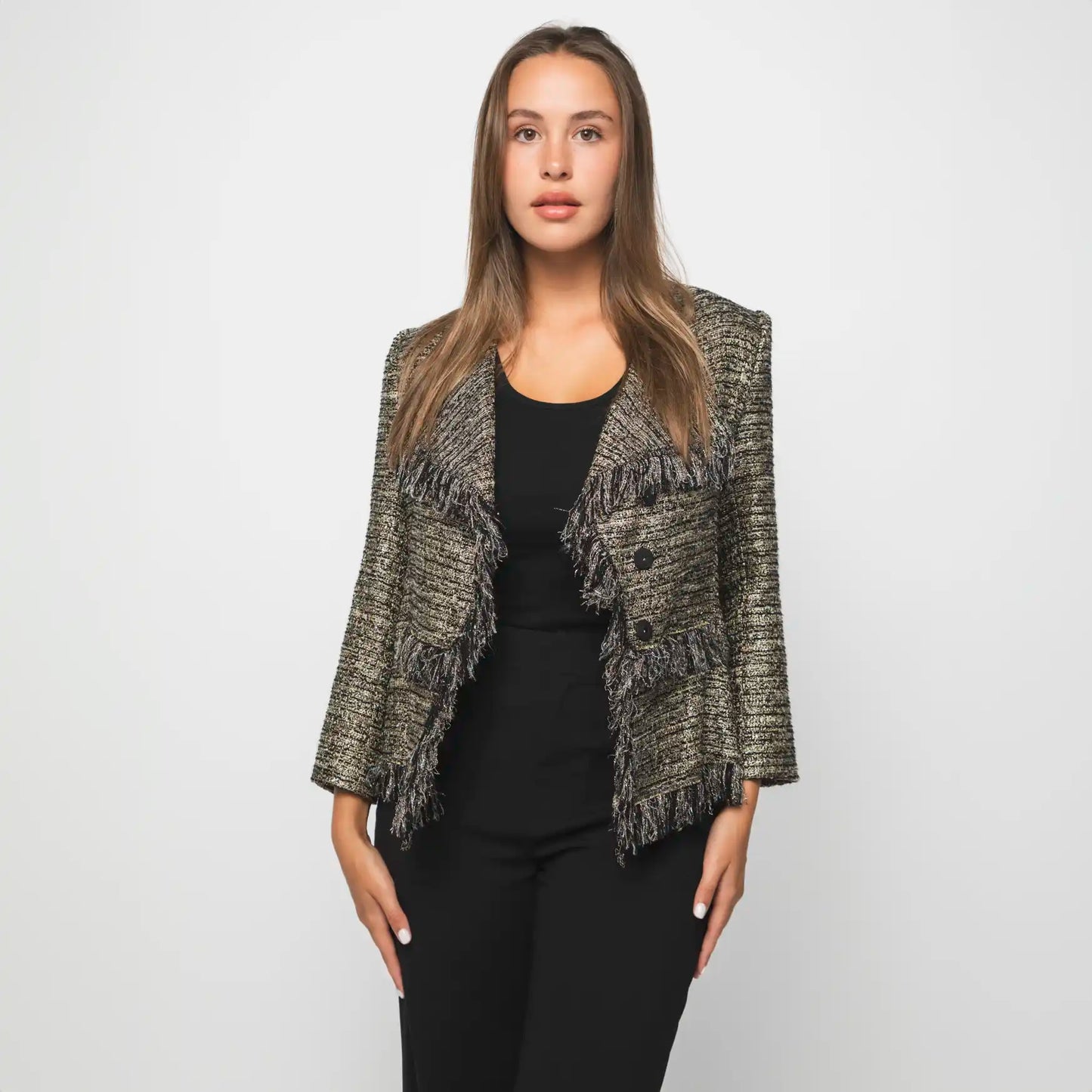 CHLOÉ BLACK/GOLD BLAZER