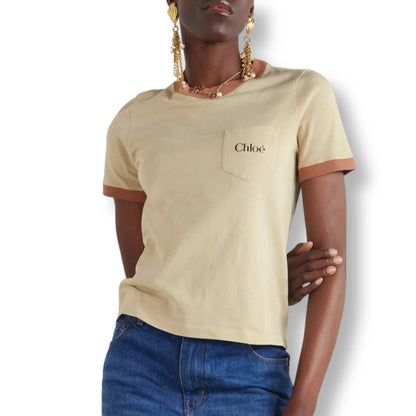 CHLOÉ PRINTED COTTON-JERSEY T-SHIRT