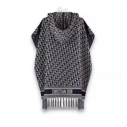 PONCHO OBLICUO AZUL DIOR