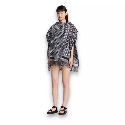 PONCHO OBLICUO AZUL DIOR