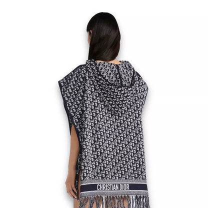 PONCHO OBLICUO AZUL DIOR