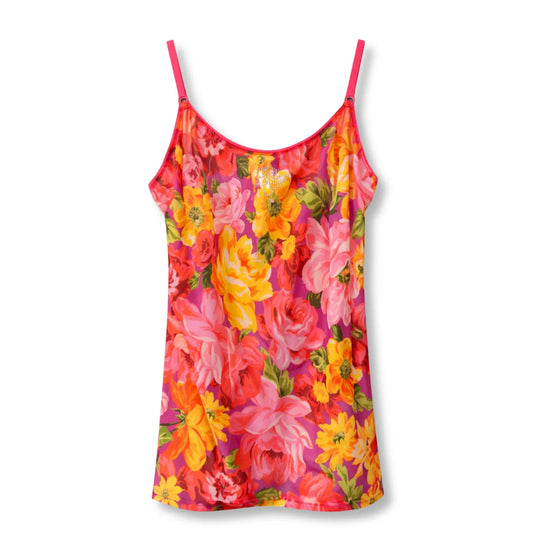 DOLCE & GABBANA FLORAL SHEER SLIP TOP