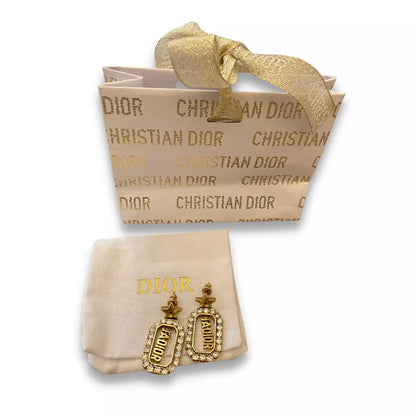 DIOR J'ADIOR CRYSTAL DROP EARRINGS