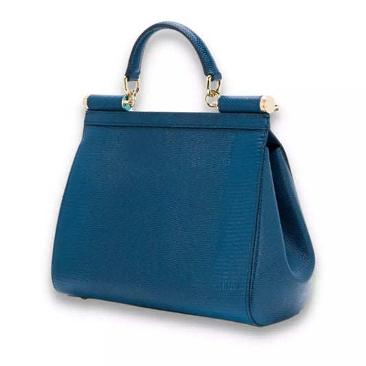 DOLCE & GABBANA BLUE CRYSTAL SICILY BAG