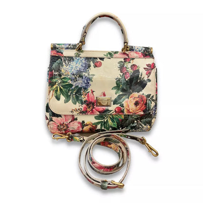 DOLCE & GABBANA FLOWERS MEDIUM SICILY BAG