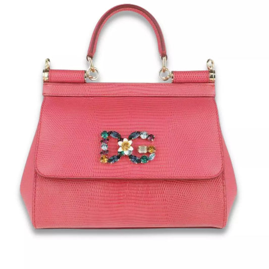 DOLCE & GABBANA FUCSIA CRYSTAL SICILY BAG